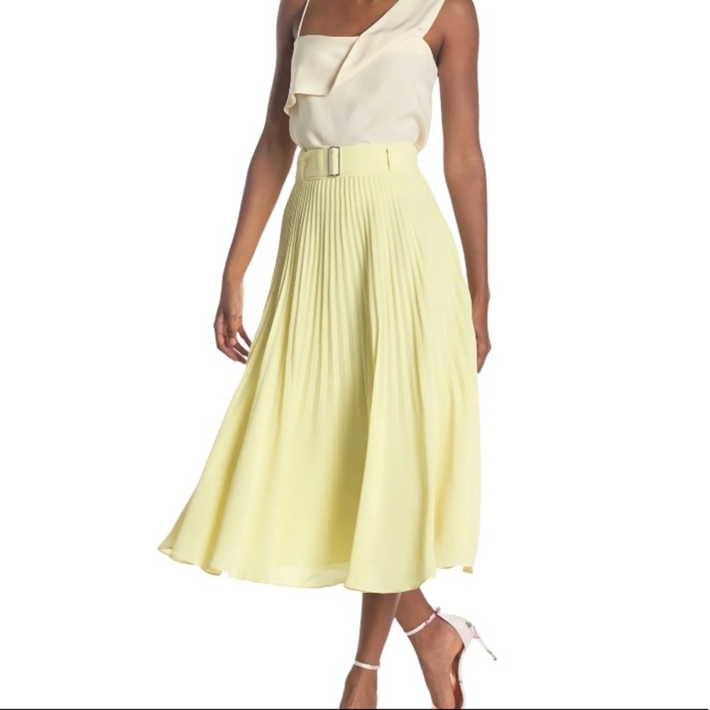 Club Monaco Lime Green Midi length Skirt